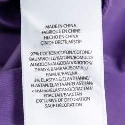 Pre Owned Polo Ralph Lauren Purple Cotton Pique Polo T-Shirt L   