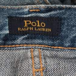 Pre Owned Polo Ralph Lauren Blue Dyed Washed Denim Avery Boyfriend Jean M Waist 27"