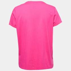 مملوكة مسبقًا Polo Ralph Lauren Pink Cotton Crew Neck T-Shirt L