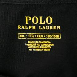 Pre Owned Polo Ralph Lauren Black Cotton Crew Neck T-Shirt XXL