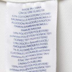 Pre Owned Polo Ralph Lauren White Cotton Double-Breasted Blazer M