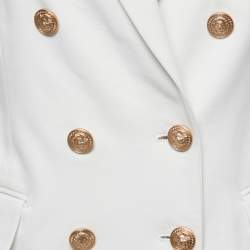 Pre Owned Polo Ralph Lauren White Cotton Double-Breasted Blazer M