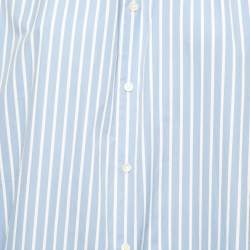 Pre Owned Polo Ralph Lauren Blue Striped Cotton Oversized Shirt M
