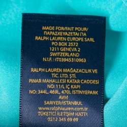 Pre Owned Polo Ralph Lauren Light Blue Chiffon Silk Slip Dress L