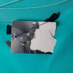 Pre Owned Polo Ralph Lauren Light Blue Chiffon Silk Slip Dress L