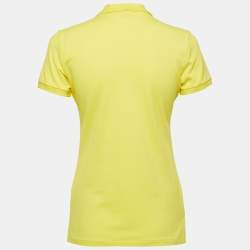 Pre Owned Polo Ralph Lauren Yellow Cotton Slim Fit Polo T-Shirt S
