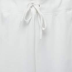 Pre Owned Polo Ralph Lauren White Cotton Beaded Side Stripe Jog Pants XL