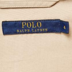 Pre Owned Polo Ralph Lauren Beige Lyocell Zip Front Shirt Dress S