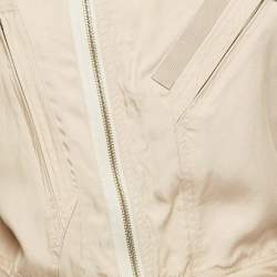 Pre Owned Polo Ralph Lauren Beige Lyocell Zip Front Shirt Dress S