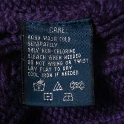 Pre Owned Polo Ralph Lauren Purple Cotton Knit Turtle Neck Sweater S