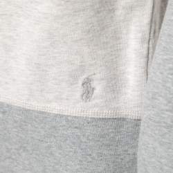 مملوكة مسبقًا Polo Ralph Lauren Light Grey Cotton Crew Neck Long Sleeve T-Shirt M