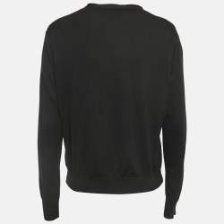 مملوكة مسبقًا Polo Ralph Lauren Black Cotton Buttoned Cardigan M