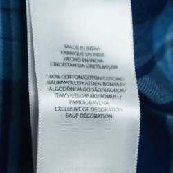 Pre Owned Polo Ralph Lauren Blue Plaid Cotton Button Front Full Sleeve Shirt S
