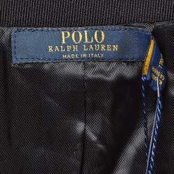 Pre Owned Polo Ralph Lauren Black Wool Fringe-Trim Blazer M