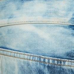 Pre Owned Polo Ralph Lauren Blue Washed Denim Avery Boyfriend Jeans XL Waist 35"