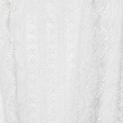 Pre Owned Polo Ralph Lauren White Lace V-Neck Blouse M