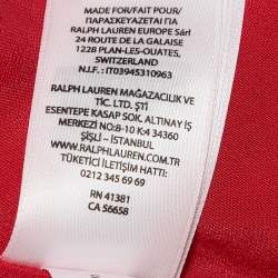 Polo Ralph Lauren Red Chiffon Maxi Wrap Dress L