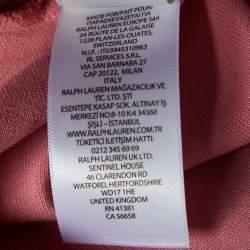 Pre Owned Polo Ralph Lauren Pink Cotton Pique Slim Fit Polo T-Shirt M