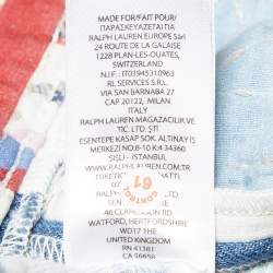 Pre Owned Polo Ralph Lauren Blue Patchwork Denim Trucker Jacket L