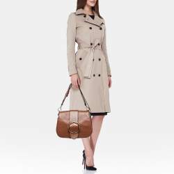 Pre Owned Polo Ralph Lauren Brown Leather Shoulder Bags