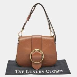 Pre Owned Polo Ralph Lauren Brown Leather Shoulder Bags