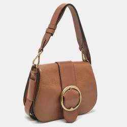 Pre Owned Polo Ralph Lauren Brown Leather Shoulder Bags