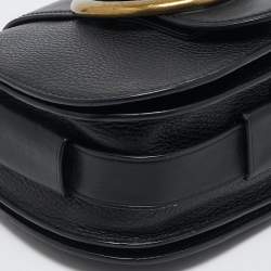 Pre Owned Polo Ralph Lauren Black Leather Lennox Crossbody Bag