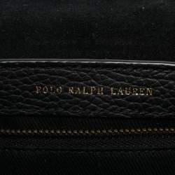 Pre Owned Polo Ralph Lauren Black Leather Lennox Crossbody Bag