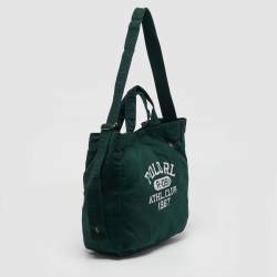 مملوكة مسبقًا حقيبة بولو رالف لورين قماش أخضر بطباعة الشعار