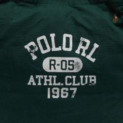 مملوكة مسبقًا حقيبة بولو رالف لورين قماش أخضر بطباعة الشعار