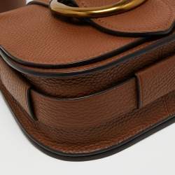 Pre Owned Polo Ralph Lauren Brown Leather Lennox Shoulder Bag