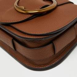 Pre Owned Polo Ralph Lauren Brown Leather Lennox Shoulder Bag