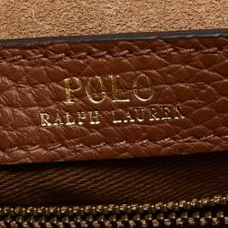 Pre Owned Polo Ralph Lauren Brown Leather Lennox Shoulder Bag