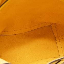Pre Owned Polo Ralph Lauren Yellow Leather Drawstring Bucket Bag