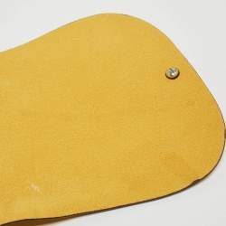 Pre Owned Polo Ralph Lauren Yellow Leather Tassel flap Crossbody Bag