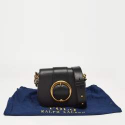 Pre Owned Polo Ralph Lauren Black Leather Lennox Shoulder Bag
