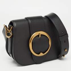 Pre Owned Polo Ralph Lauren Black Leather Lennox Shoulder Bag