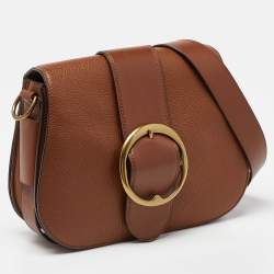 Pre Owned Polo Ralph Lauren Brown Leather Lennox Shoulder Bag