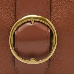 Pre Owned Polo Ralph Lauren Brown Leather Lennox Shoulder Bag