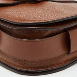 Pre Owned Polo Ralph Lauren Brown Leather Lennox Shoulder Bag