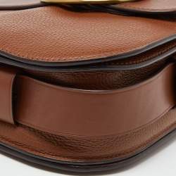 Pre Owned Polo Ralph Lauren Brown Leather Lennox Shoulder Bag
