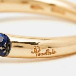 Pomellato M'ama Non M'ama Moonstone Sapphire 18k Rose Gold Ring Size 52