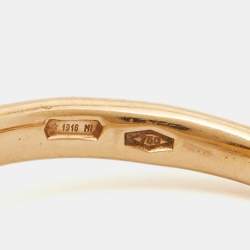 Pomellato Capri Ceramic Blue Sapphire 18K Rose Gold Ring Size 53