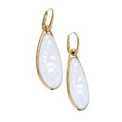 Pomellato Victoria Carved Agate 18k Rose Gold Drop Earrings