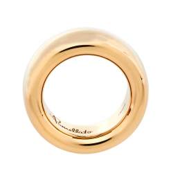 Pomellato Iconica 18K Rose Gold Large Band Ring Size 54
