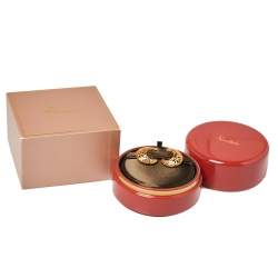 Pre Owned أقراط بوميلاتو أرابيسك لمسة مات ذهب وردي عيار 18