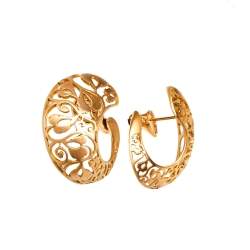 Pre Owned أقراط بوميلاتو أرابيسك لمسة مات ذهب وردي عيار 18