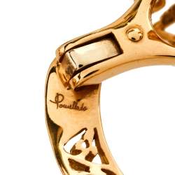 Pre Owned أقراط بوميلاتو أرابيسك لمسة مات ذهب وردي عيار 18