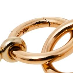 مملوكة مسبقًا Pomellato Nudo Blue Topaz Diamond 18K Rose Gold Sautoir Necklace and Long Earrings Set 