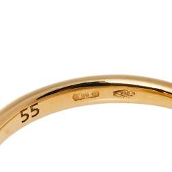 Pomellato Capri Ceramic Blue Sapphire 18K Rose Gold Ring Size 55